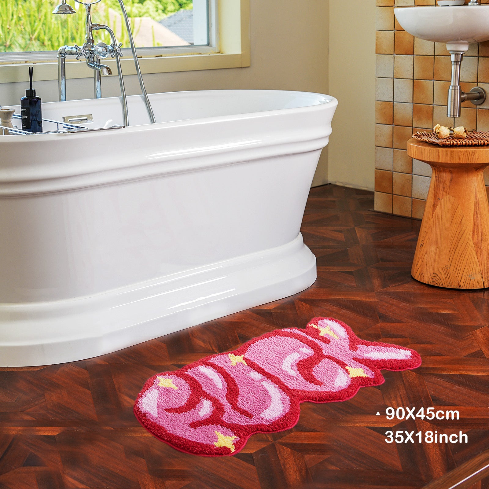 Leaf Shaped Bath Rug