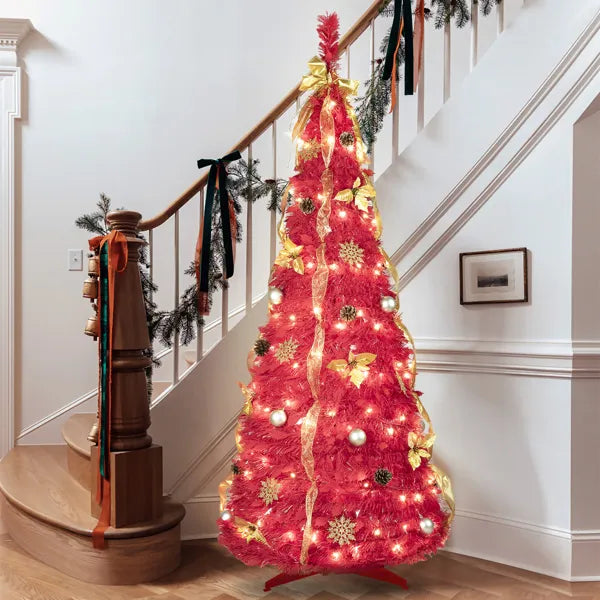 Red LED Pop-Up Christmas Tree