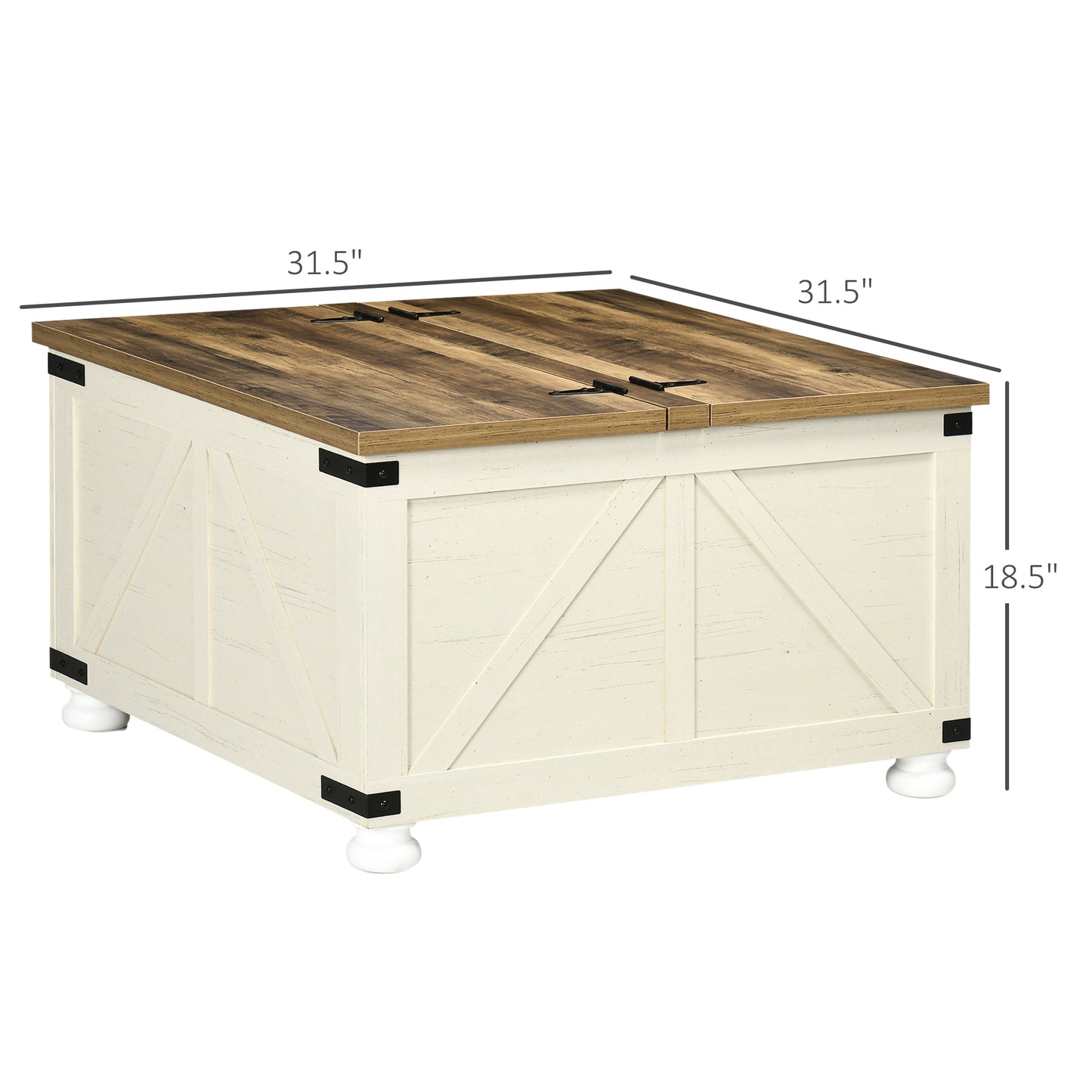 Farmhouse Coffee Table with Storage