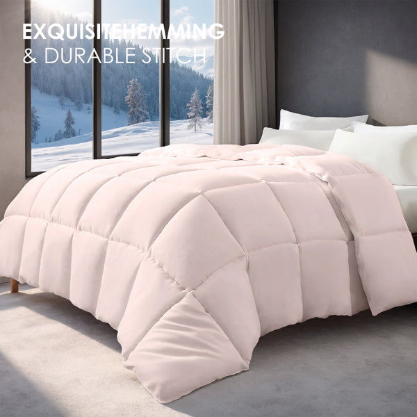 Pink Extra Large Plump Thick Duvet - Enhanced Warmth & Skin-friendly Comfort. Fits Single/double Beds. Luxury Hotel-grade Insert For Bedroom Use. Perfect Christmas Gift Replacement.