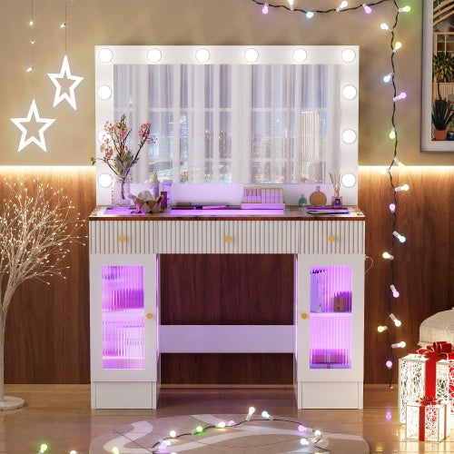 Glass Vanity Desk Mirror