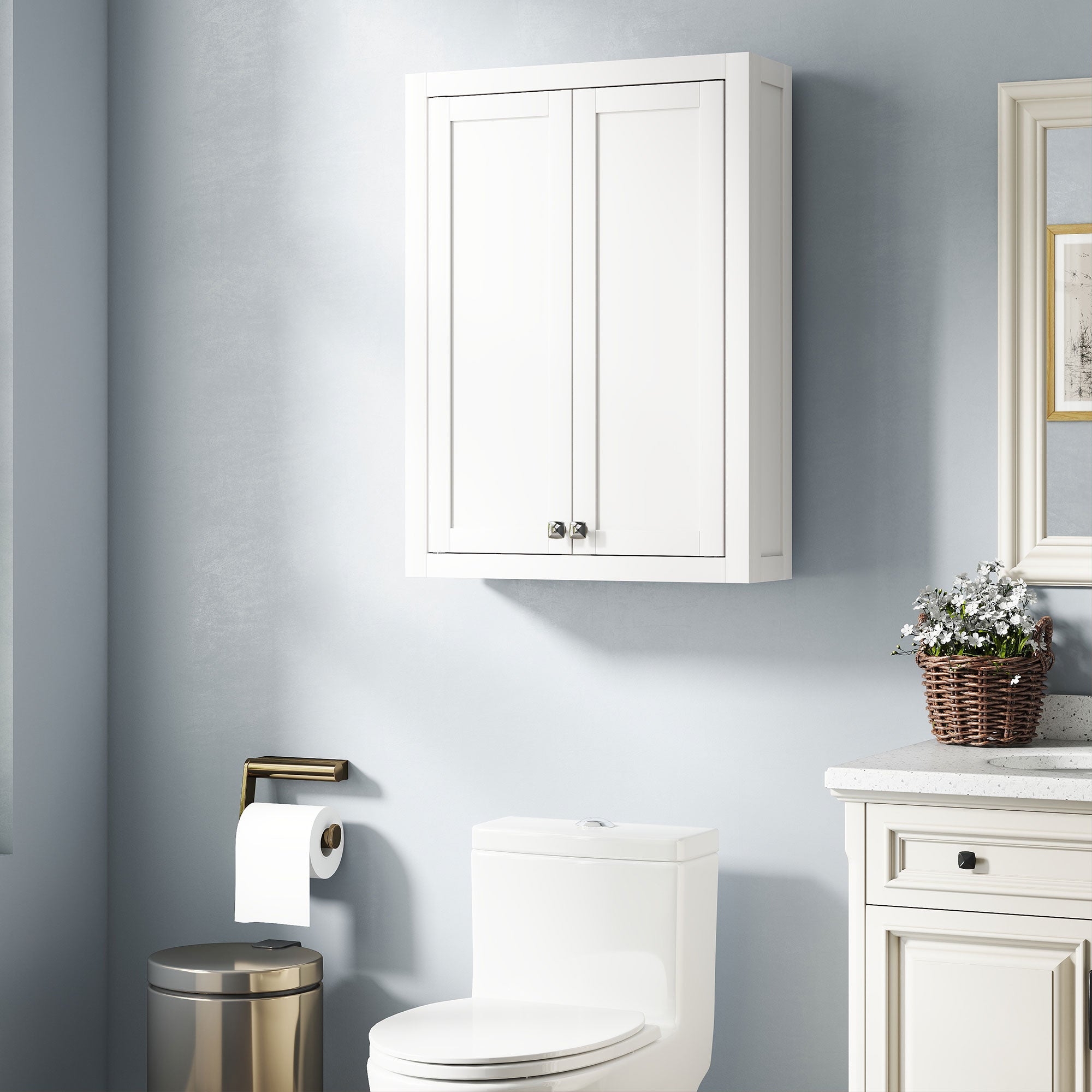 White Bathroom Wall Cabinet