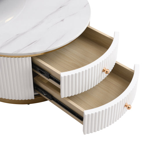 White Round Nesting Tables