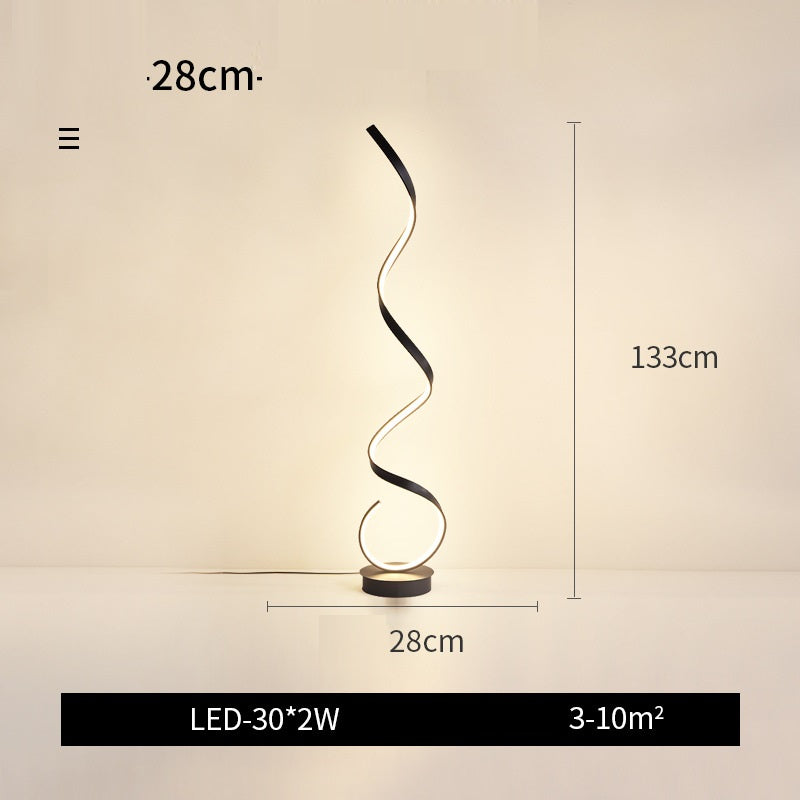 Black Spiral Floor Lamp