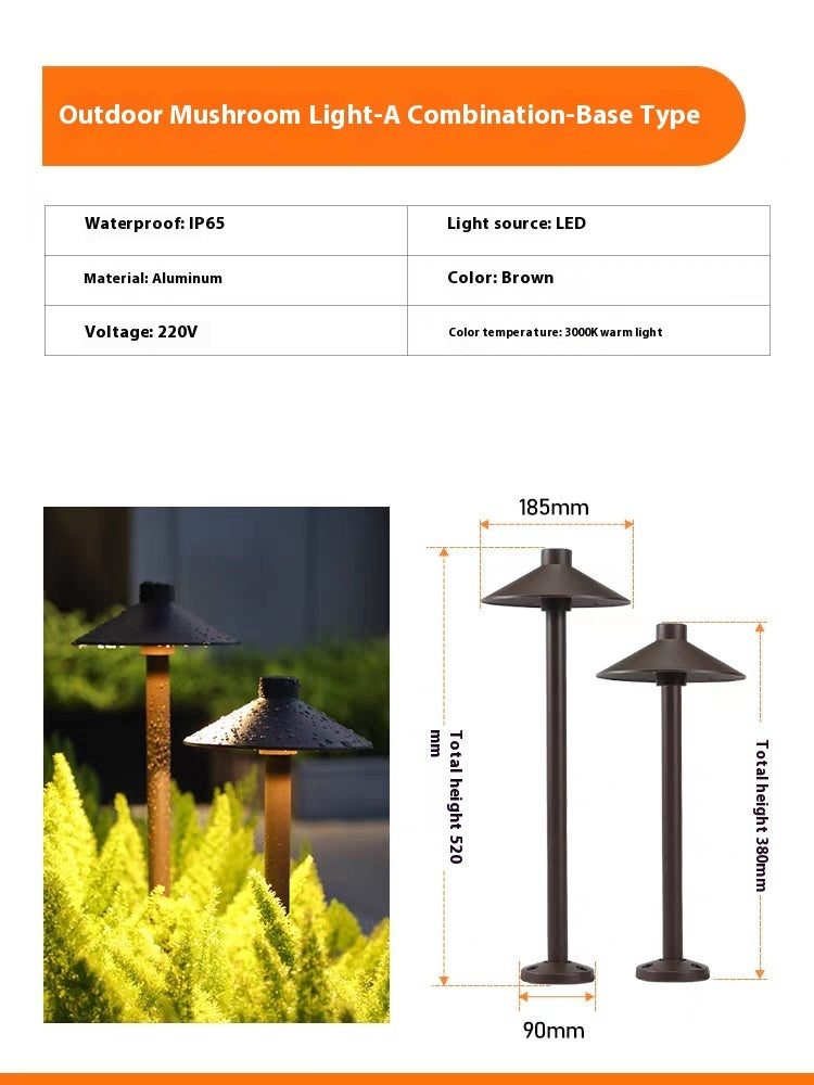 Brown Outdoor Floor Lamp