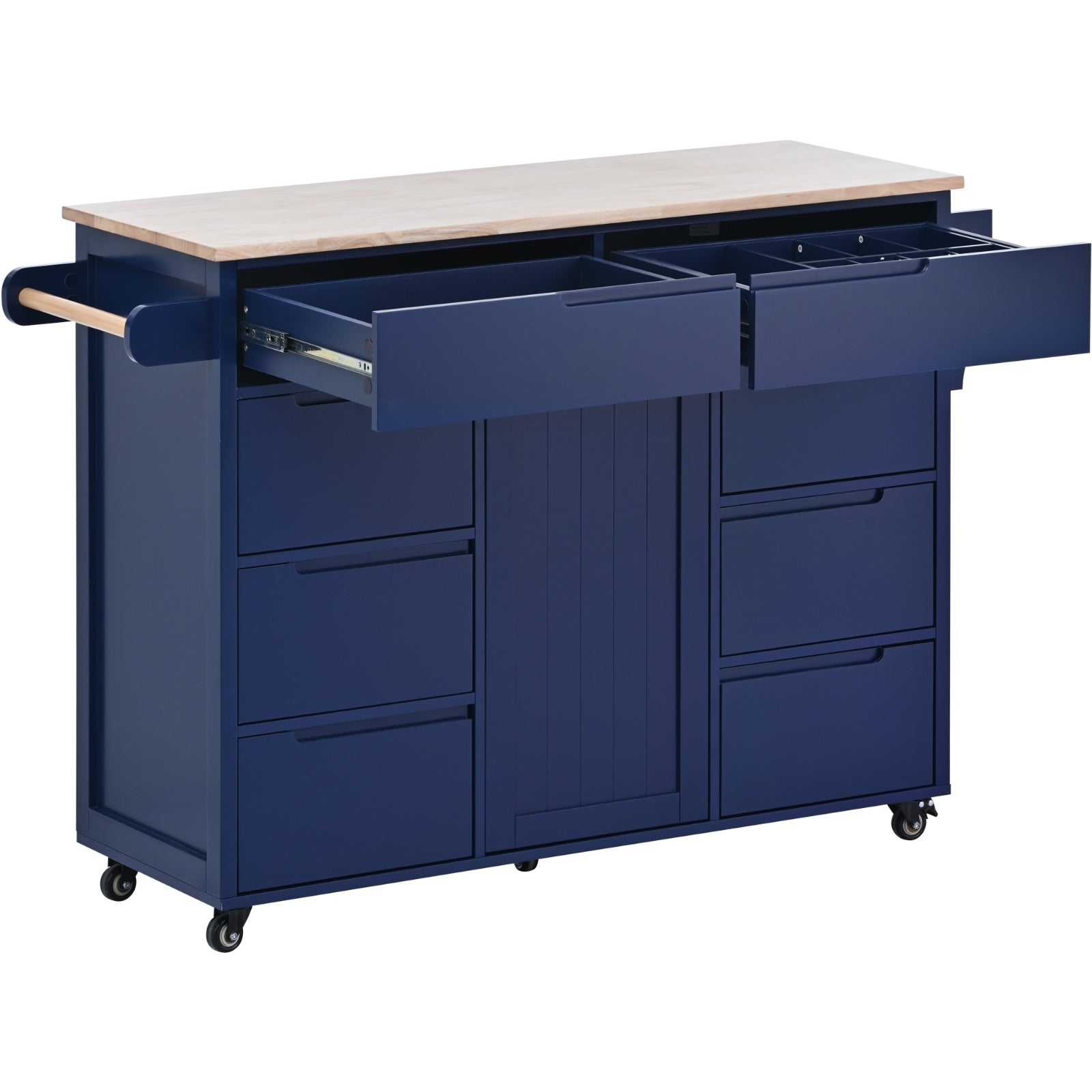 Blue Wood Kitchen Cart