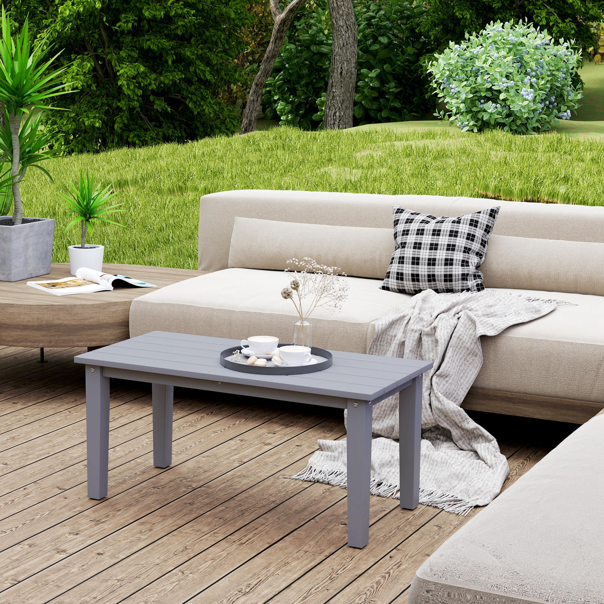 White Outdoor Coffee Table
