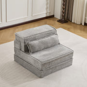 Grey Fleece Floor Sofa