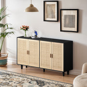 Rattan Four-Door Cabinet