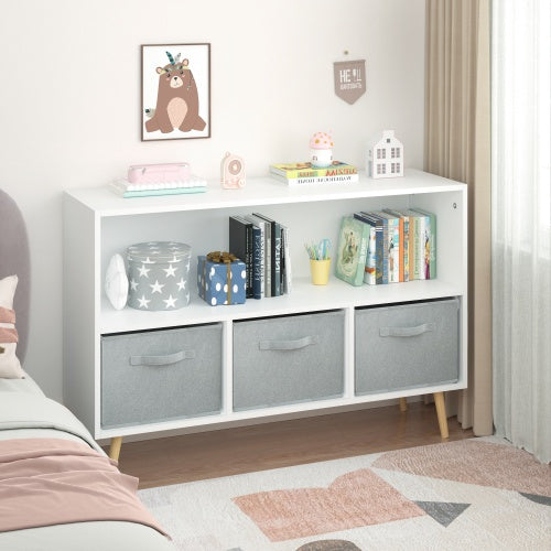 White Fabric Kids Bookshelf