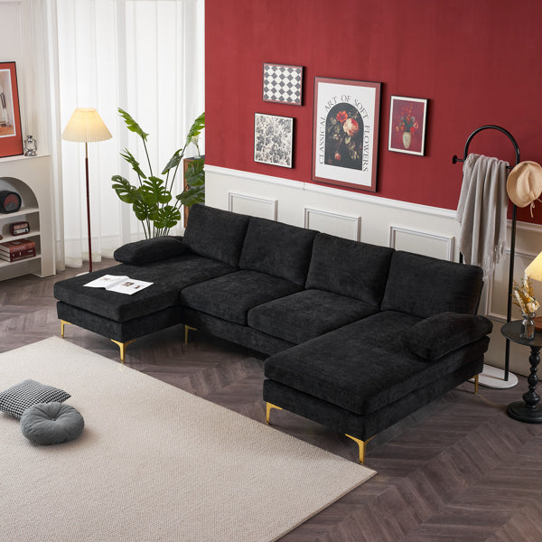 Gray Modular U-Shaped Sofa