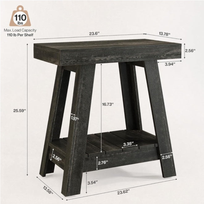 Grey Farmhouse End Table
