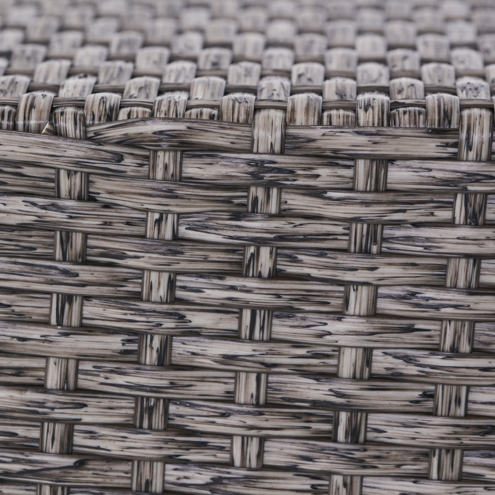 Black Rattan Accent Table