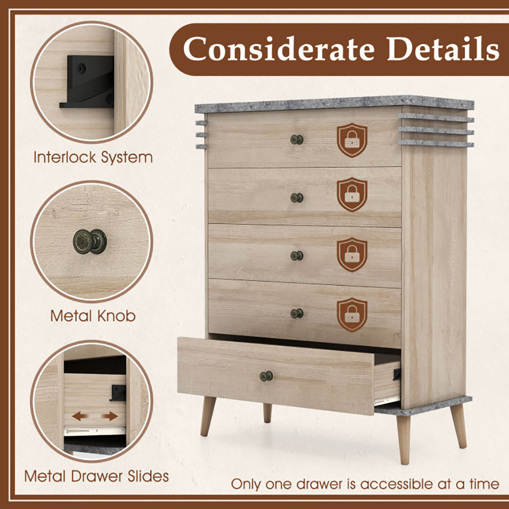 Antique Grey Tall Dresser