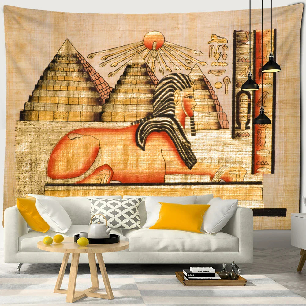 Ancient Egypt Pyramid Tapestry Wall Hanging by Decobites - Boho Home Decor Wizardry