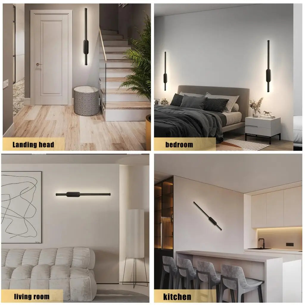 DecorBites™ Black LED Wall Sconce Minimalist Home Decor Light Fixture