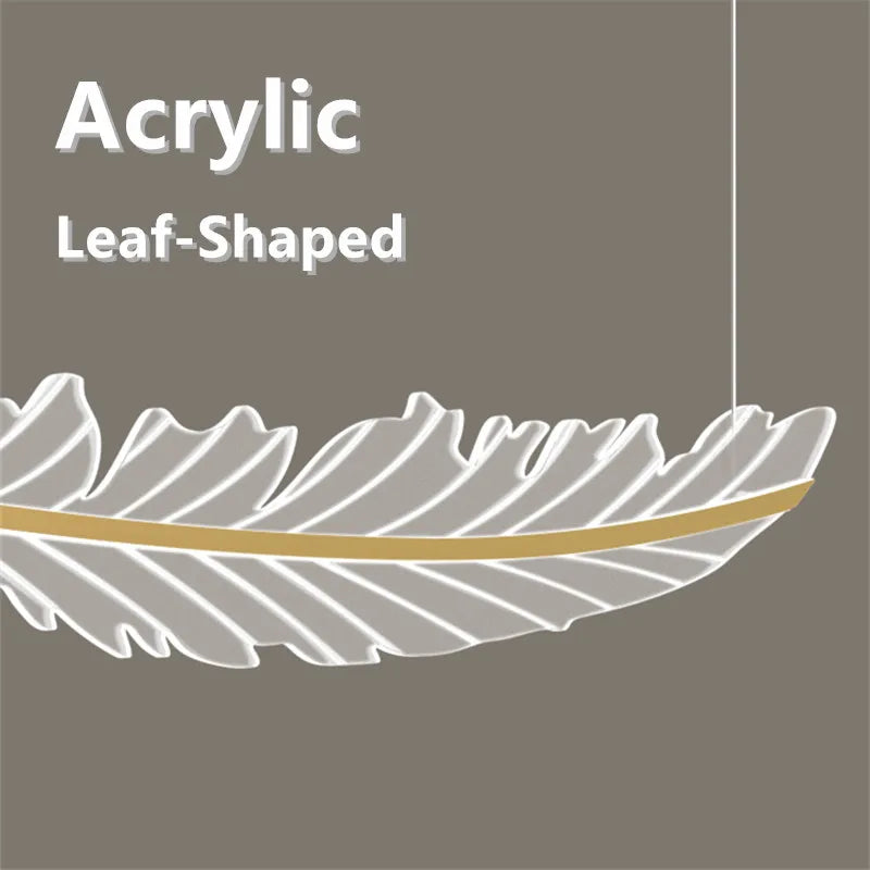 DecorBites™ Leaf Chandelier: Golden Nordic LED Dining Room Fixture