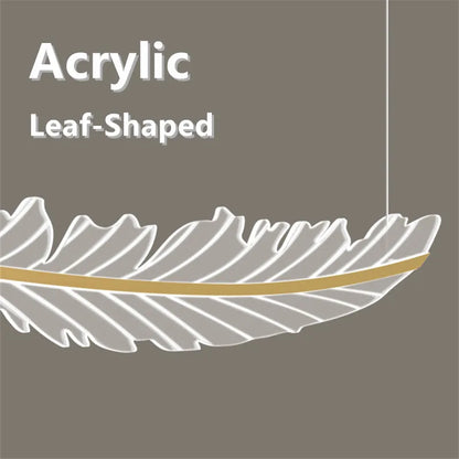 DecorBites™ Leaf Chandelier: Golden Nordic LED Dining Room Fixture