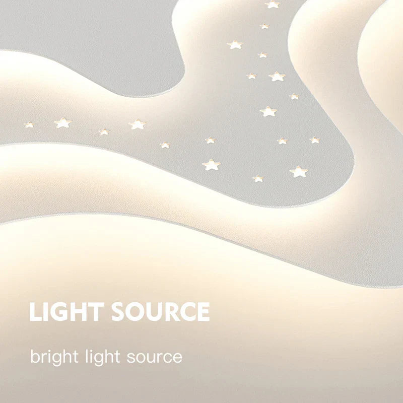 DecorBites™ Kids Room LED Chandelier - Stars and Moon Ceiling Lamp for Bedroom Nursery