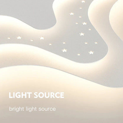 DecorBites™ Kids Room LED Chandelier - Stars and Moon Ceiling Lamp for Bedroom Nursery