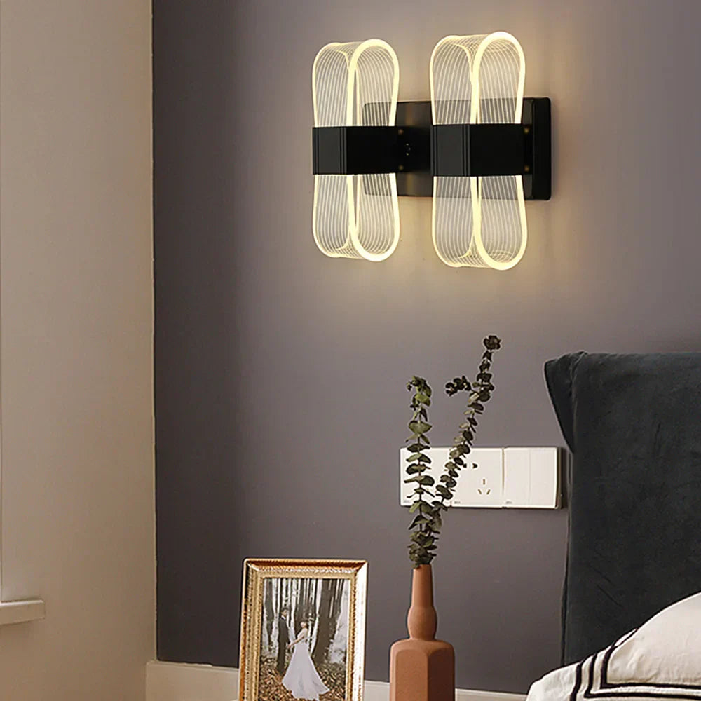 DecorBites™ Elliptical LED Wall Lamp for Home Decor Bedside Lighting in Bedroom Living Room