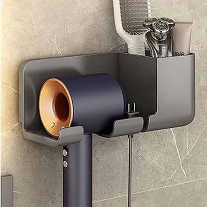 DecorBites™ Hair Dryer Holder and Bathroom Shelves with Storage Box
