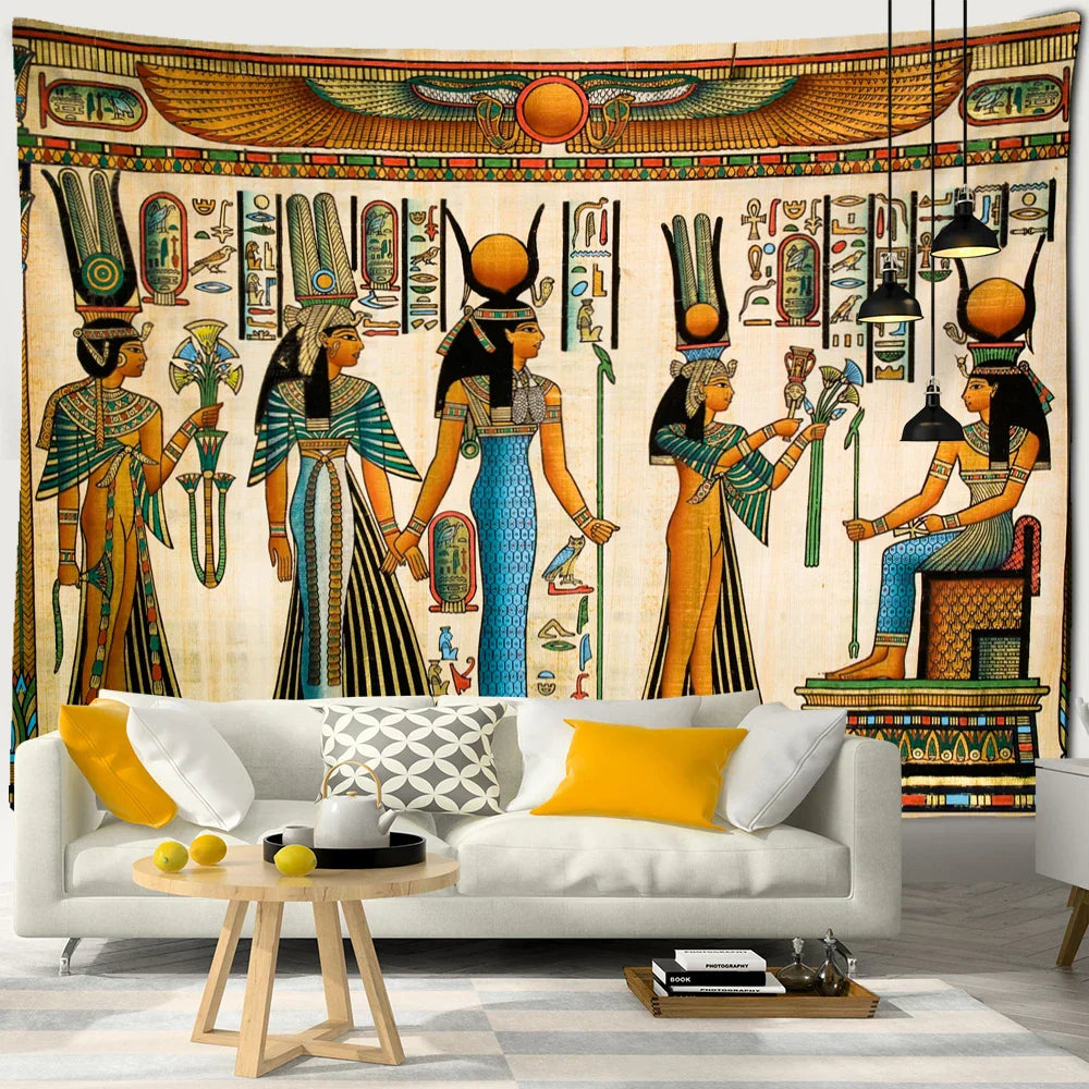 Ancient Egypt Pyramid Tapestry Wall Hanging by Decobites - Boho Home Decor Wizardry