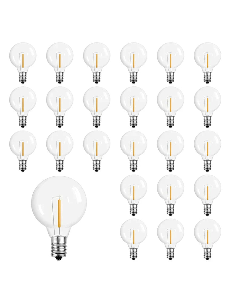 DecorBites™ LED G40 E12 Bulbs for Outdoor Garden Decor