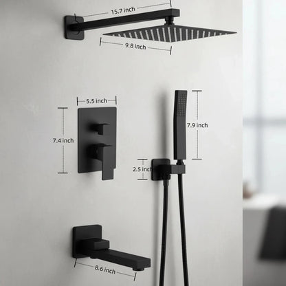 Rain Shower System Matte Black