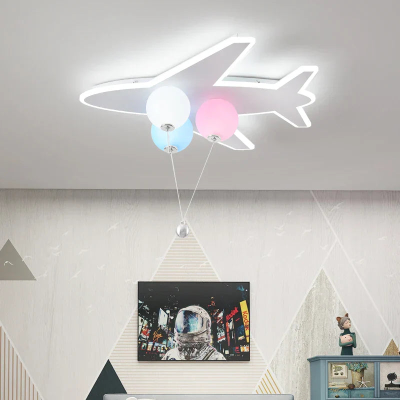 DecorBites™ Kids Cloud/Aircraft Chandelier with Remote Control - Interior Lighting Solution