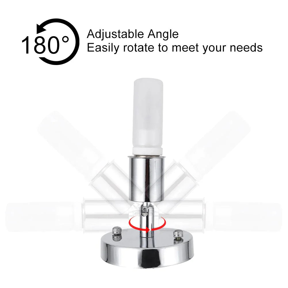 DecorBites™ E27 Ceramic Screw Bulb Socket with 180° Steering and Switch