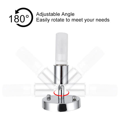 DecorBites™ E27 Ceramic Screw Bulb Socket with 180° Steering and Switch