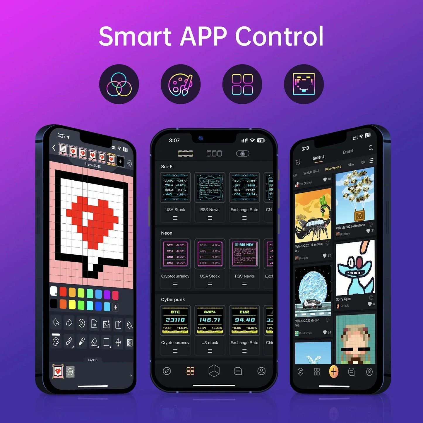 DecorBites™ CyberClock: Smart WiFi Clock with RGB LED Display & App Control