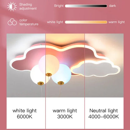 DecorBites™ Kids Cloud/Aircraft Chandelier with Remote Control - Interior Lighting Solution