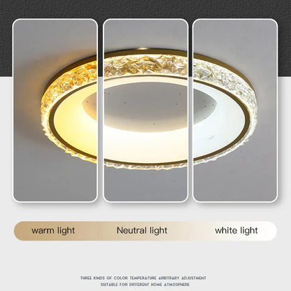 DecorBites™ LED Round Ceiling Light with Remote Control for Bedroom Living Room