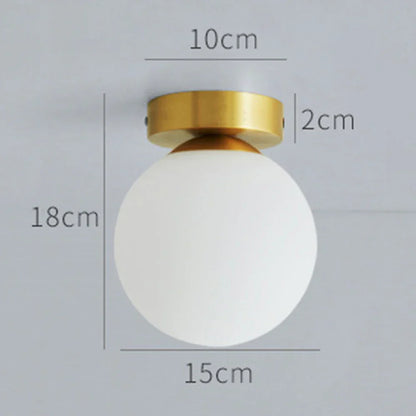 ديكوربايتس™ - مصباح سقف على شكل كرة زجاجية لديكور غرفة النوم العصرية