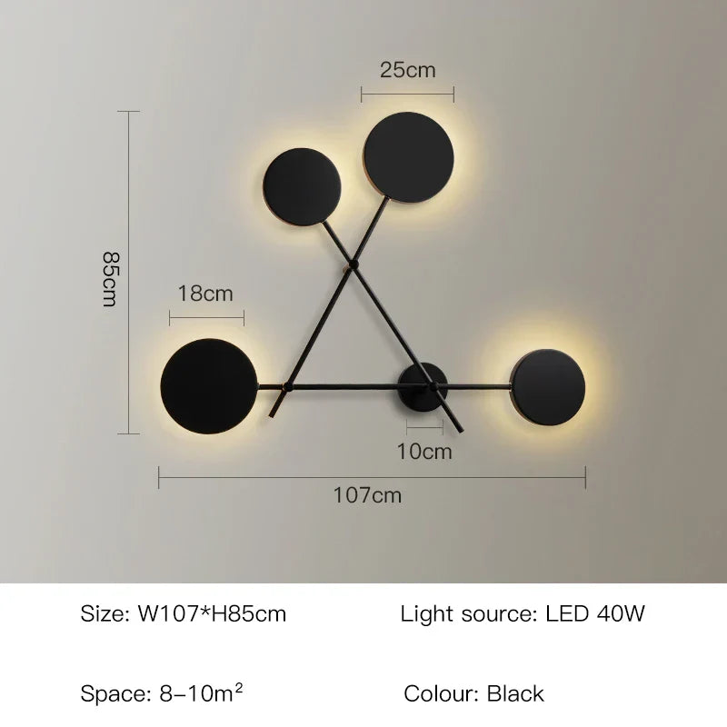 DecorBites™ LED Wall Lamp: Modern Nordic Interior Lighting for Living Room Bedroom Corridor