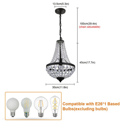 DecorBites™ Crystal Chandelier Pendant Light for Exquisite Dining and Living Room Decor