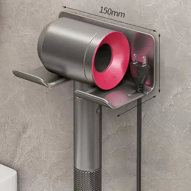 DecorBites™ Hair Dryer Holder and Bathroom Shelves with Storage Box