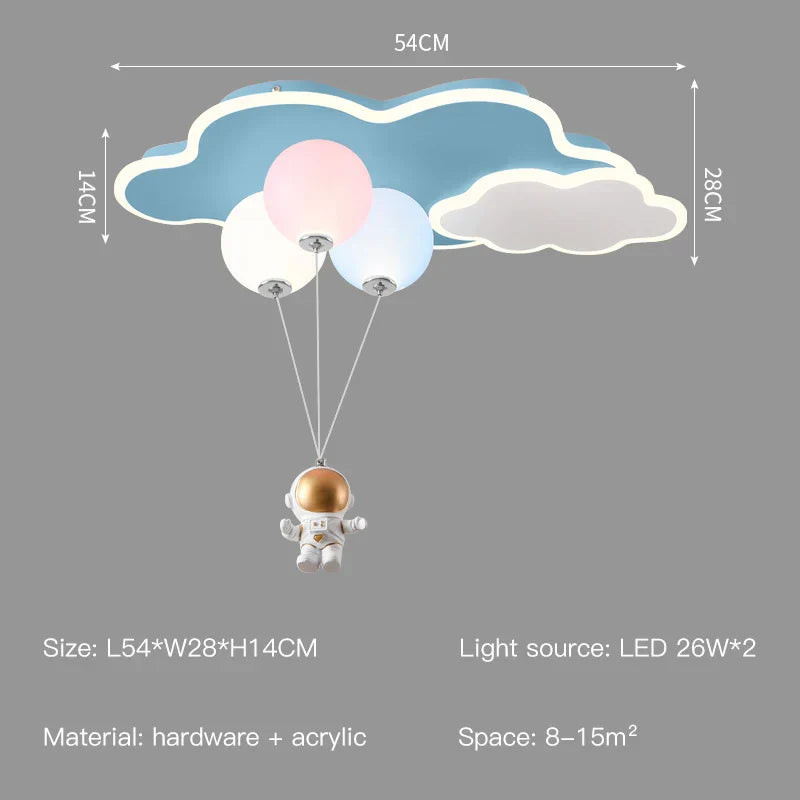 DecorBites™ Kids Cloud/Aircraft Chandelier with Remote Control - Interior Lighting Solution