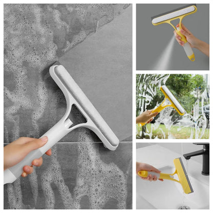 DecorBites™ Glass Cleaning Brush with Spray Cleaner & Scraper