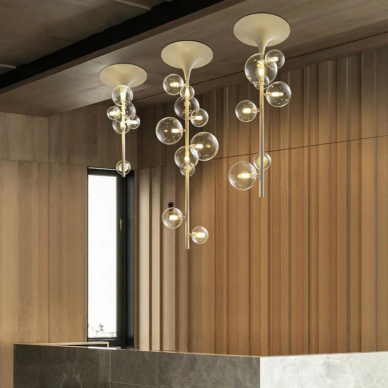 DecorBites™ Glass Bubble Pendant Light: Modern Nordic Design for Dining Room, Bar, Coffee Shop.