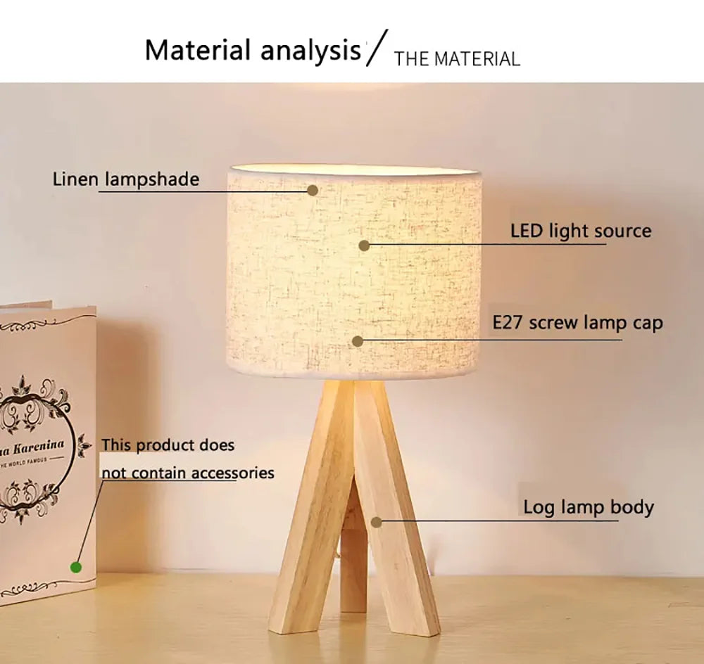 ASCELINA Nordic Fabric Table Lamp