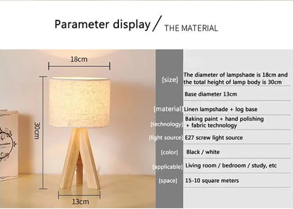 ASCELINA Nordic Fabric Table Lamp