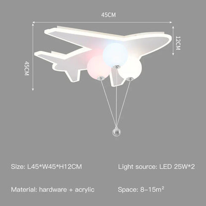 DecorBites™ Kids Cloud/Aircraft Chandelier with Remote Control - Interior Lighting Solution