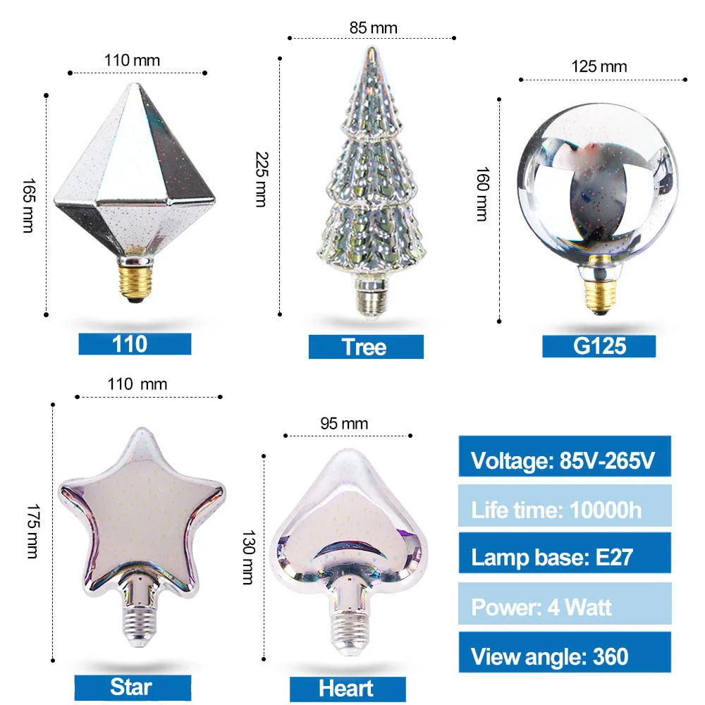 مصباح LED ثلاثي الأبعاد على شكل نجمة من DecorBites™ لتزيين حفلات الأعياد