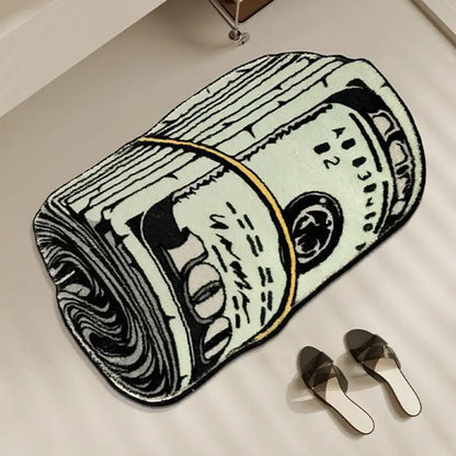 Absorbent Money Pattern Floor Mat