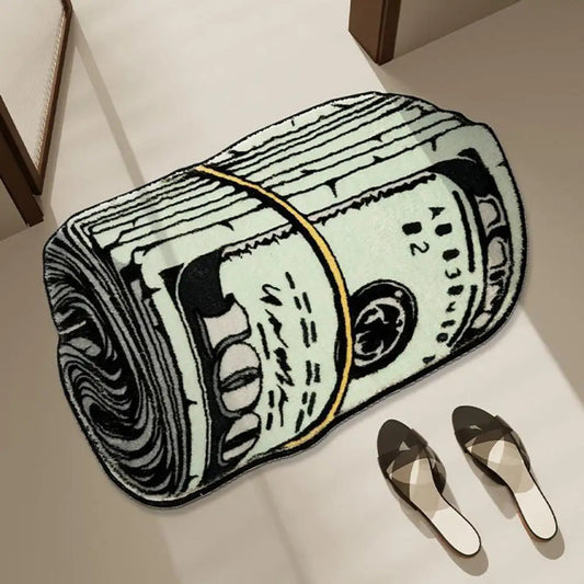 Absorbent Money Pattern Floor Mat