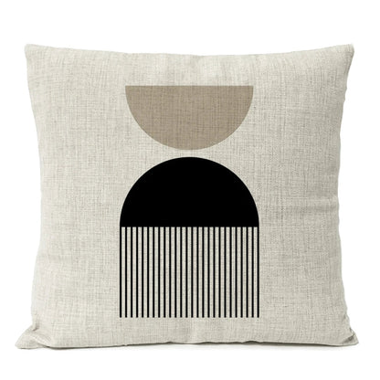 Abstract Black Boho Pillow Cover