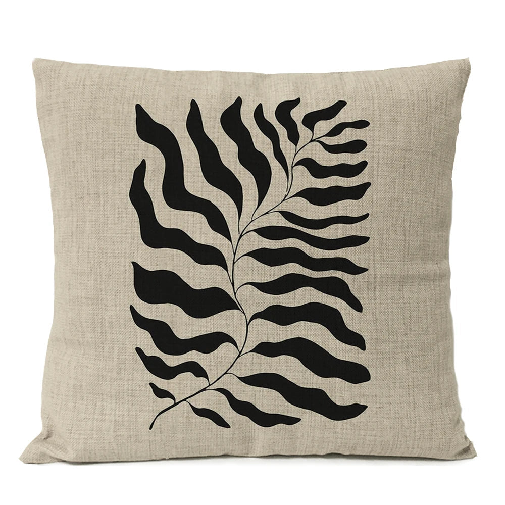 Abstract Black Geometric Pillow Cover